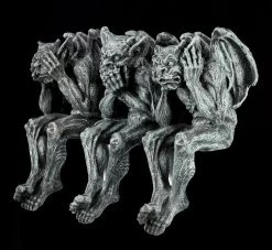 Gargoyle Kantenhocker 3er Set - Nichts Böses -Figuren Deko Verkauf 10224 2 gargoyles 2 1280x1280
