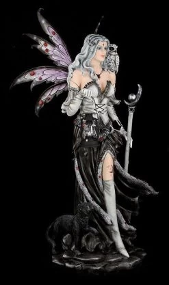 Elfen Statue 140 Cm Mit Katze XXL - Black Magica -Figuren Deko Verkauf 12006 5 hexen statue 5 1280x1280