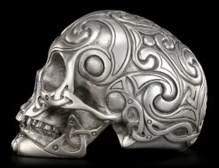 Totenkopf - Tribal Skull Silberfarben Mittel -Figuren Deko Verkauf 13671 3 totenkopf tribal silber 3 1280x1280