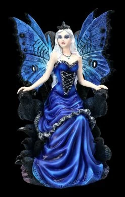 Elfen Figur - Rabenkönigin Auf Thron -Figuren Deko Verkauf 2D FD0309A Elfen Figur Rabenkoenigin auf Thron 11 1280x1280