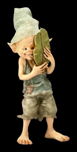 Pixie Kobold Figur Versteckt Sich Hinter Blatt -Figuren Deko Verkauf 2D FS17356 Ersatzbilder Pixie 814 3594 6 1280x1280
