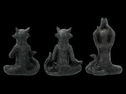 Schwarzen Yoga Katzen Figuren - 3er Set -Figuren Deko Verkauf 2D FS20677 Schwarzen Yoga Katzen Figuren 3er Set 5 1280x1280