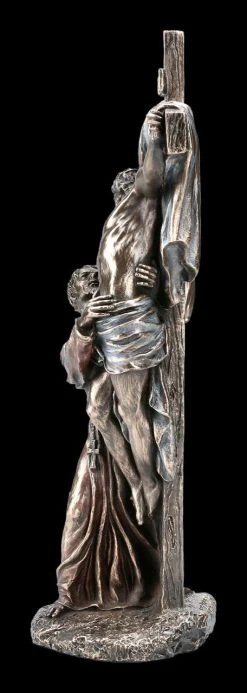 Jesus Figur Am Kreuz Mit Heiligem Franziskus -Figuren Deko Verkauf 2D FS22280 Jesus Figur am Kreuz mit Heiligem Franziskus 5 1280x1280