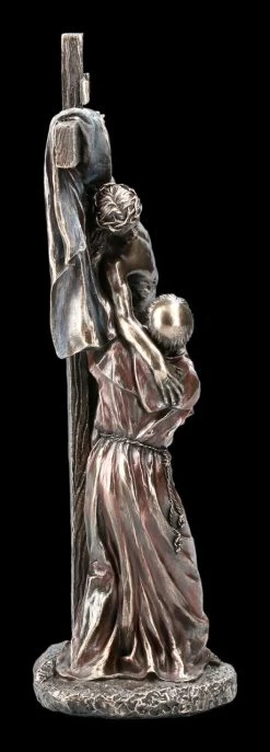 Jesus Figur Am Kreuz Mit Heiligem Franziskus -Figuren Deko Verkauf 2D FS22280 Jesus Figur am Kreuz mit Heiligem Franziskus 7 1280x1280