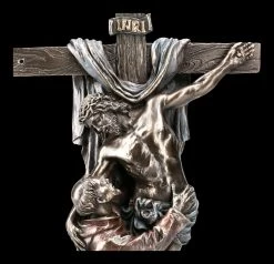 Jesus Figur Am Kreuz Mit Heiligem Franziskus -Figuren Deko Verkauf 2D FS22280 Jesus Figur am Kreuz mit Heiligem Franziskus 8 1280x1280