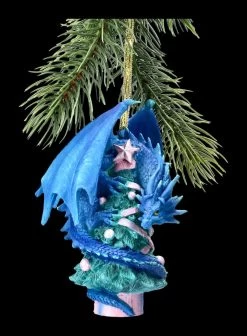 Christbaumschmuck - Weihnachts-Drache Mit Baum