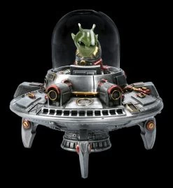 Alien Figur Im UFO Mit LED - First Contact