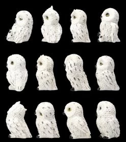 Schneeeulen Figuren - Niedliches 12er Set -Figuren Deko Verkauf 2D FS23278 Schneeeulen Figuren Niedliches 12er Set 9 links 1280x1280