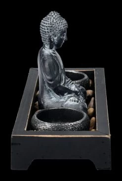 Buddha Figur Mit Teelichthaltern -Figuren Deko Verkauf 2D FS23531 Buddha Figur mit Zen Garten schwarz 4 1280x1280