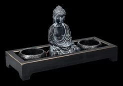 Buddha Figur Mit Teelichthaltern -Figuren Deko Verkauf 2D FS23531 Buddha Figur mit Zen Garten schwarz 5 1280x1280