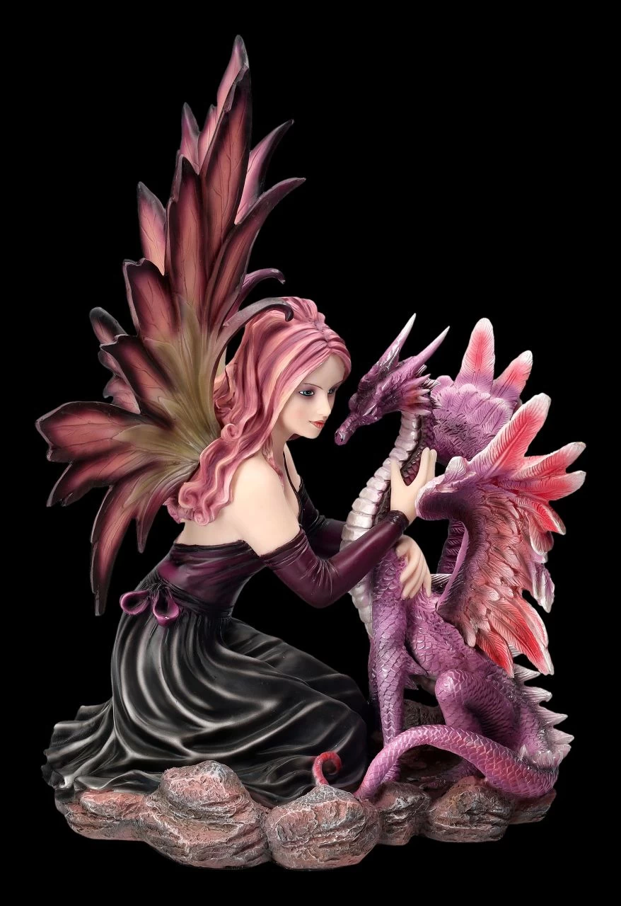Elfenfigur - Sommerfee Raya Mit Drache Lila 3 Elfenfigur - Sommerfee Raya Mit Drache Lila