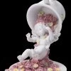 Engel Figur - Putte Fällt Aus Tasse Und Rosen