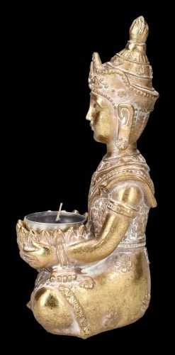 Buddha Teelichthalter - Goldfarben Klein -Figuren Deko Verkauf 2D FS23995 Buddha Teelichthalter Goldfarben klein 3 1280x1280