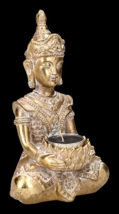 Buddha Teelichthalter - Goldfarben Klein -Figuren Deko Verkauf 2D FS23995 Buddha Teelichthalter Goldfarben klein 6 1280x1280