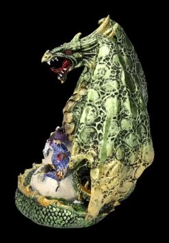 Grüne Drachenfigur Mit Jungen -Figuren Deko Verkauf 2D FS24029 Grune Drachenfigur mit Jungen 3 1280x1280