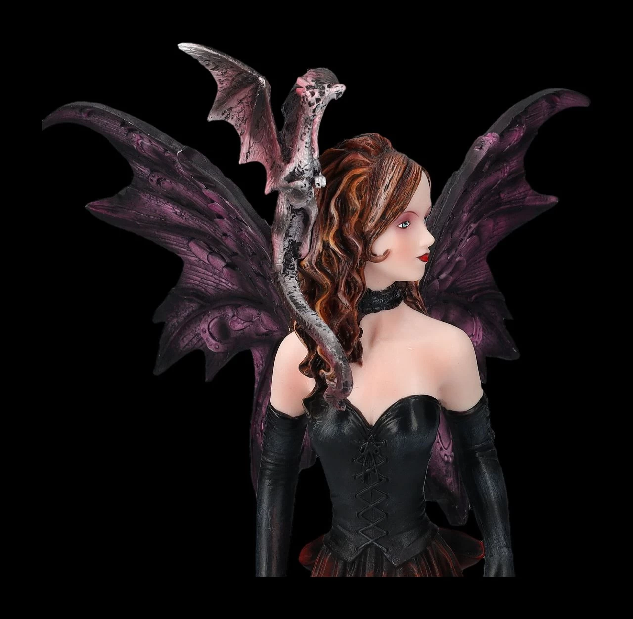 Elfen Figur - Elowen Im Gothic Look Mit Drache 10 Elfen Figur - Elowen Im Gothic Look Mit Drache – Bild 8