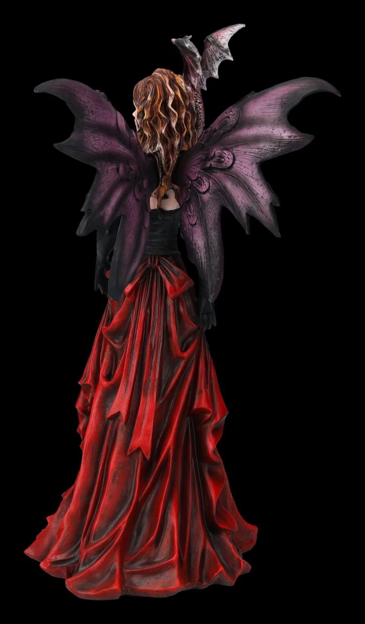 Elfen Figur - Elowen Im Gothic Look Mit Drache 6 Elfen Figur - Elowen Im Gothic Look Mit Drache – Bild 4