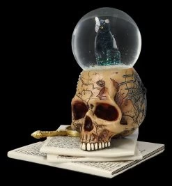 Schneekugel Totenkopf Mit Katze - Spirits Of Salem -Figuren Deko Verkauf 2D FS24217 Schneekugel Totenkopf mit Katze Spirits of Salem 9 1280x1280