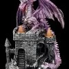 Backflow Räucherhalter - Lila Drache Auf Burg -Figuren Deko Verkauf 2D FS24426 Backflow Raucherhalter Lila Drache mit Burg 2 1280x1280