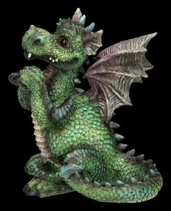 Drachen Figur Sitzend Grün