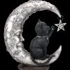NEMESIS NOW Katzenfigur Auf Mond - Luna Companion