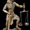 Anubis Figur Mit Waage Fällt Urteil Bronzefarben