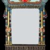 Wandspiegel ägyptisch Mit Kobras Und Kerzenhalter