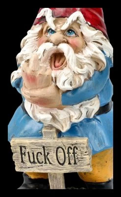 Gartenzwerg Figur Mit Schild Zeigt Mittelfinger -Figuren Deko Verkauf 2D FS25605 Gartenzwerg Figur mit Schild 2 1280x1280