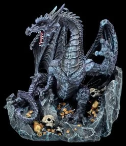 Drachen Figur Buchstütze - Fafner Bewacht Schatz
