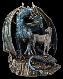Drachenfigur Mit Einhorn - Protector Of Magick - Bronziert -Figuren Deko Verkauf 2D FS26686 Drachenfigur mit Einhorn Protector of Magick Bronziert 5 1280x1280
