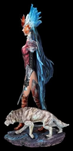 Kriegerin Figur Mit Wolf - Fire Of Ring By Ruth Thompson -Figuren Deko Verkauf 2D FS26789 Kriegerin Figur mit Wolf Fire of Ring by Ruth Tompson 5 1280x1280