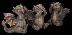 Drachen Figuren Bronzefarben - Nichts Böses -Figuren Deko Verkauf 2D FS26791 Drachen Figuren bronzefarben Nichts Boses 2 1280x1280