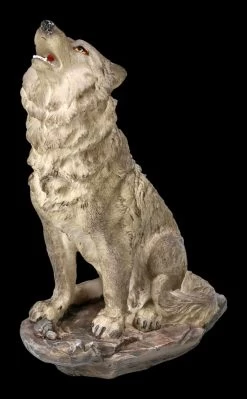 Heulende Wolf Figur - Der Ruf Im Sturm Grau -Figuren Deko Verkauf 2D FS822 Heulende Wolf Figur Der Ruf im Sturm grau 6 1280x1280