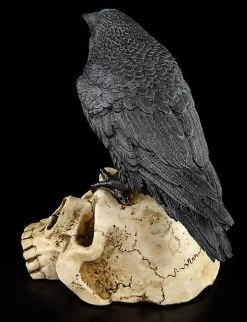 Raben Figur Sitzt Auf Totenschädel -Figuren Deko Verkauf 6384 3 crow skull 3 1280x1280