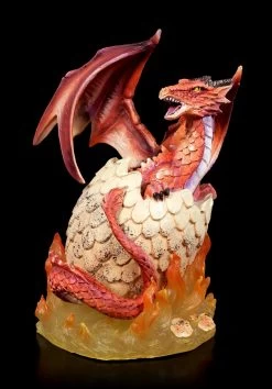 Drachen Figur - Feuerdrache Glutarios Schlüpft Aus Ei