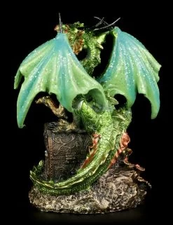 Drachen Figur - Grün Mit Schatztruhe -Figuren Deko Verkauf Drachen Figur Gruen Schatz 2 1280x1280