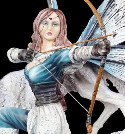 Elfen Figur - Lupara Mit Wolf Und Schussbereitem Bogen -Figuren Deko Verkauf Elfen Bogen Wolf 5 1280x1280