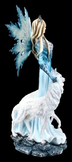 Große Elfen Figur - Kimama Mit Zwei Weißen Wölfen -Figuren Deko Verkauf FS13389 Grosse Elfen Figur Kimama mit zwei weissen Woelfen 8 1280x1280