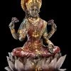 Lakshmi Figur Auf Lotusblüte Bronzefarben -Figuren Deko Verkauf FS17616 Lakshmi Figur auf Lotusbluete bronzefarben 1 1280x1280