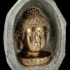 Goldfarbener Buddha Kopf Im Stein -Figuren Deko Verkauf FS21364 Goldener Buddha Kopf im Stein 1 1280x1280