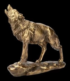 Heulende Wolf Figur - Goldfarben -Figuren Deko Verkauf FS21654 Heulende Wolf Figur goldfarben 4 1280x1280