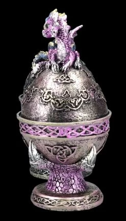 Drachen Schatulle 2er Set - Faberge Ei Blau-lila -Figuren Deko Verkauf FS24972 Drachenschatulle 2er Set Fabergeeei blau lila 4 1280x1280