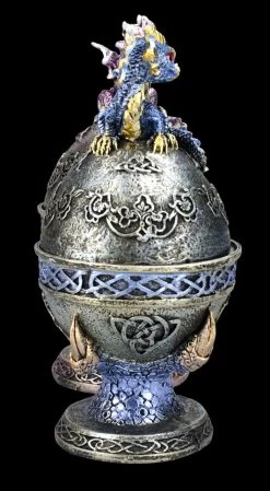 Drachen Schatulle 2er Set - Faberge Ei Blau-lila -Figuren Deko Verkauf FS24972 Drachenschatulle 2er Set Fabergeeei blau lila 8 1280x1280