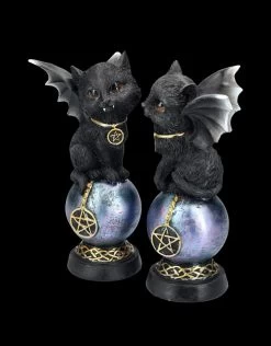 Vampirkatzen Figur 2er Set Auf Wahrsagerkugel -Figuren Deko Verkauf FS24975 Vampirkatzen Figur 2er Set 2 1280x1280