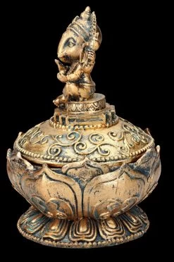 Schatulle - Lotus Mit Ganesha -Figuren Deko Verkauf FS25486 Schatulle Lotus mit Ganesha 4 1280x1280