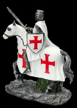 Tempelritter Figur Reitend Auf Pferd -Figuren Deko Verkauf FS25702 Tempeltitter Figur reitend auf Pferd 2 1280x1280