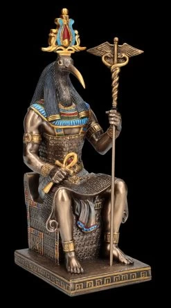 Neue Produkte 1 Thoth Figur - Ägyptischer Gott Der Weisheit Auf Thron