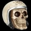 Totenkopf Figur Mit Helm Beige