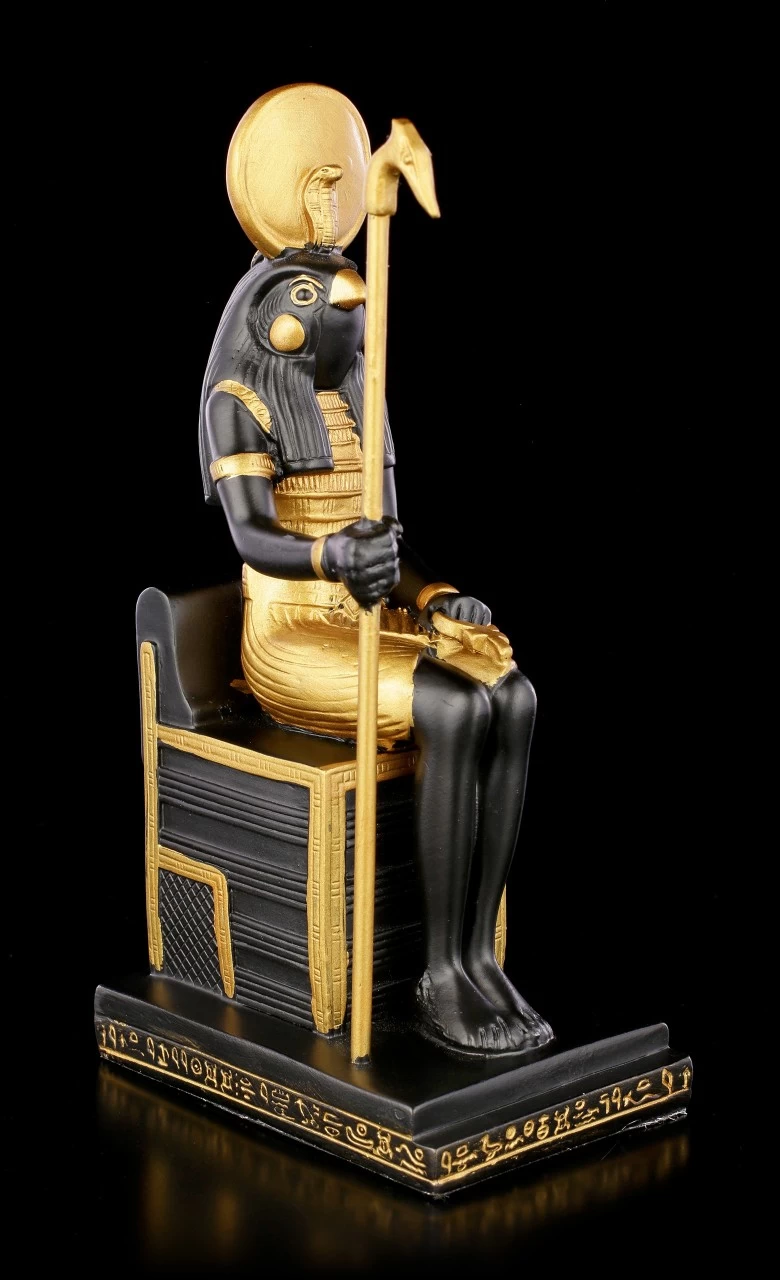 Horus Figur Auf Thron Mit Zepter 5 Horus Figur Auf Thron Mit Zepter – Bild 3
