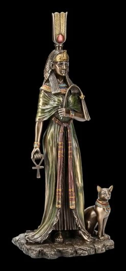 Neue Produkte -Figuren Deko Verkauf KS6422 Kleopatra Figur mit Bastet und Ankh 9 1280x1280